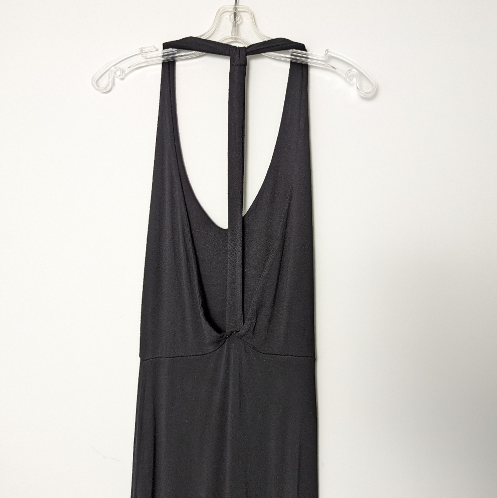 Chico's Elegant Black Halter-Neck Maxi Dress - Size S